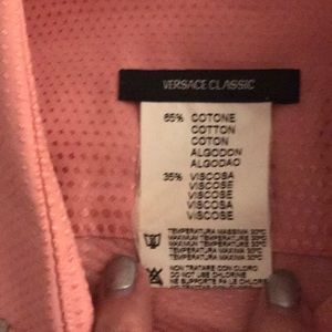 versace men’s dress shirt pink